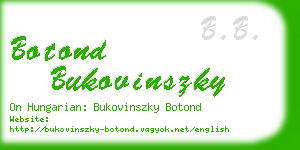 botond bukovinszky business card